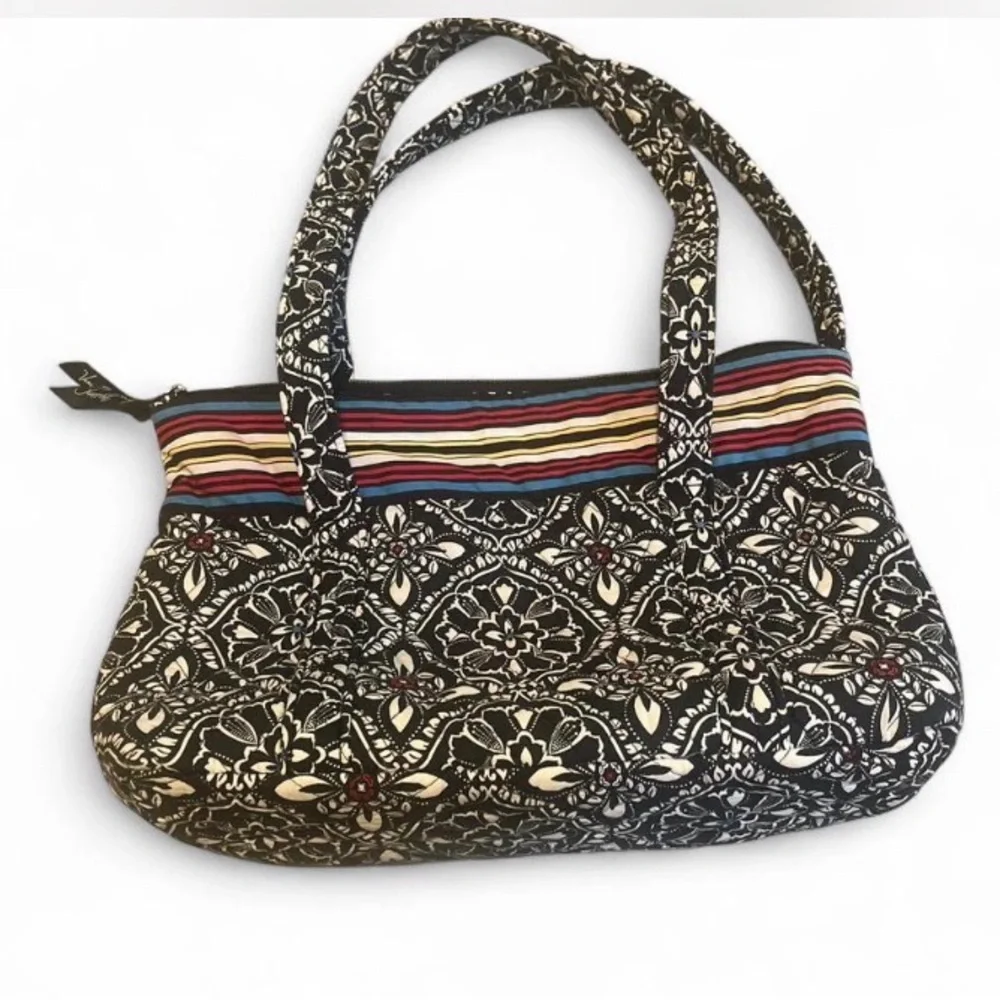 Vera‎ Bradley Black and Multicolor Hobo Bag